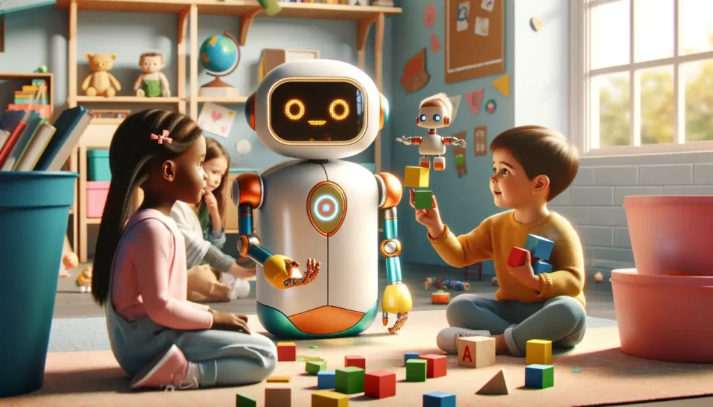 AI and Family Entertainment Family Robot Children Play