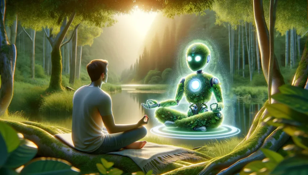 Biofeedback and AI meditation companion Meditation in Nature